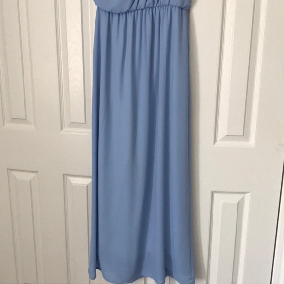 One-Shoulder Maxi Dress (Serenity Blue) - Picture 6 of 8